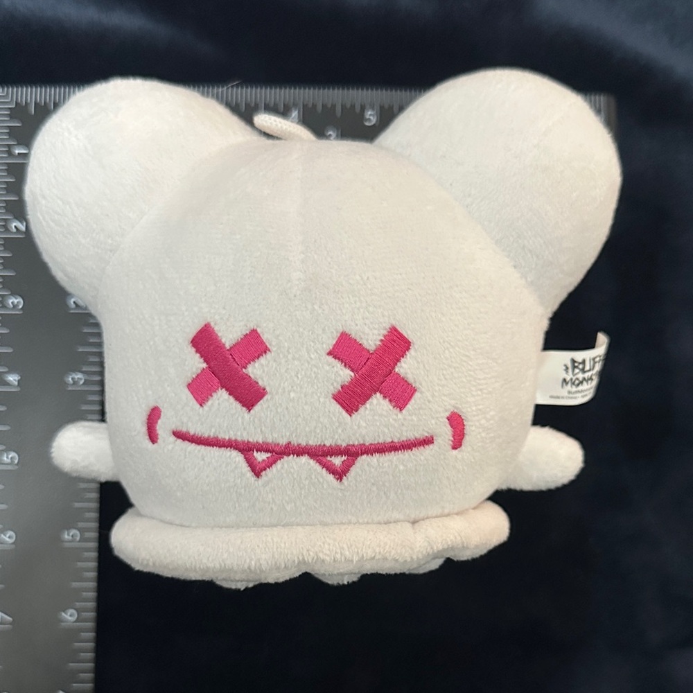 Buff Monster White and Pink Plush Toy collectible